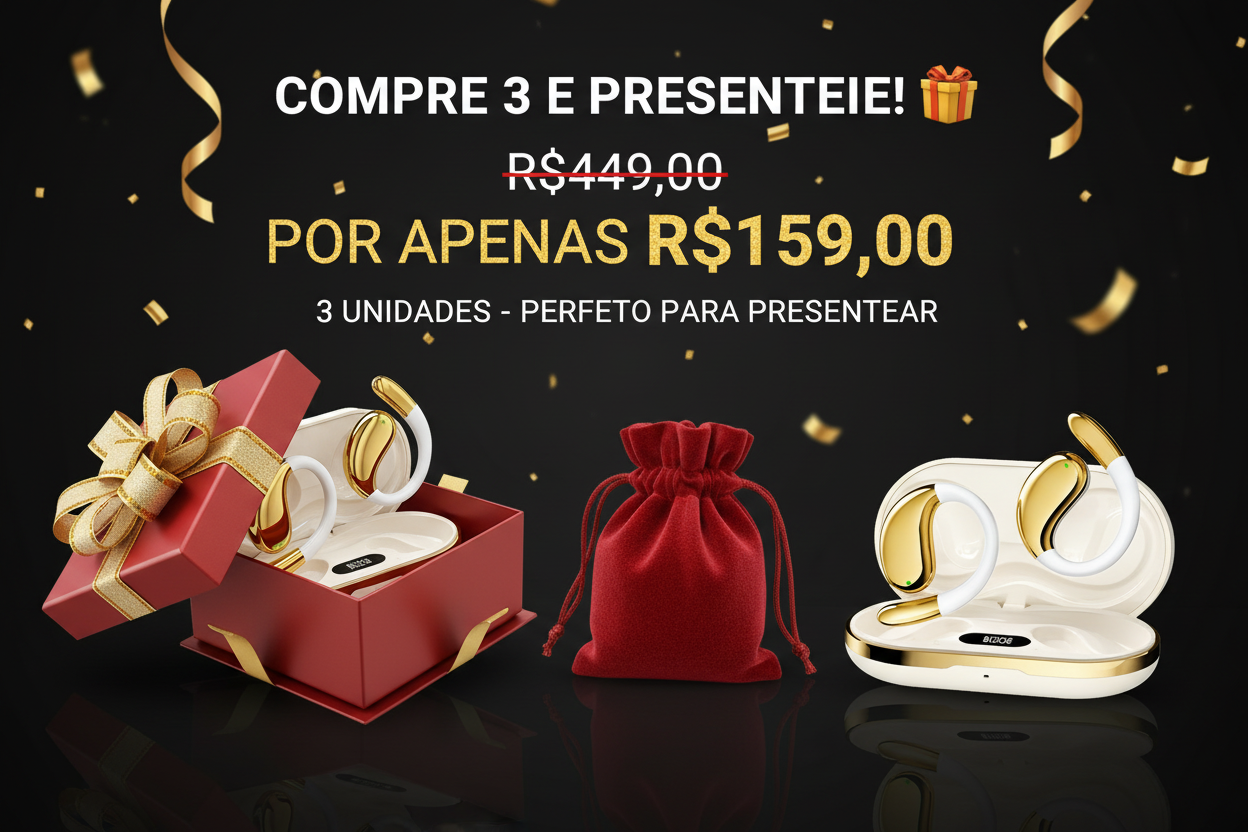 AuraSound Pro TWS – Fone Bluetooth 5.4 Sem Fio com Display LED